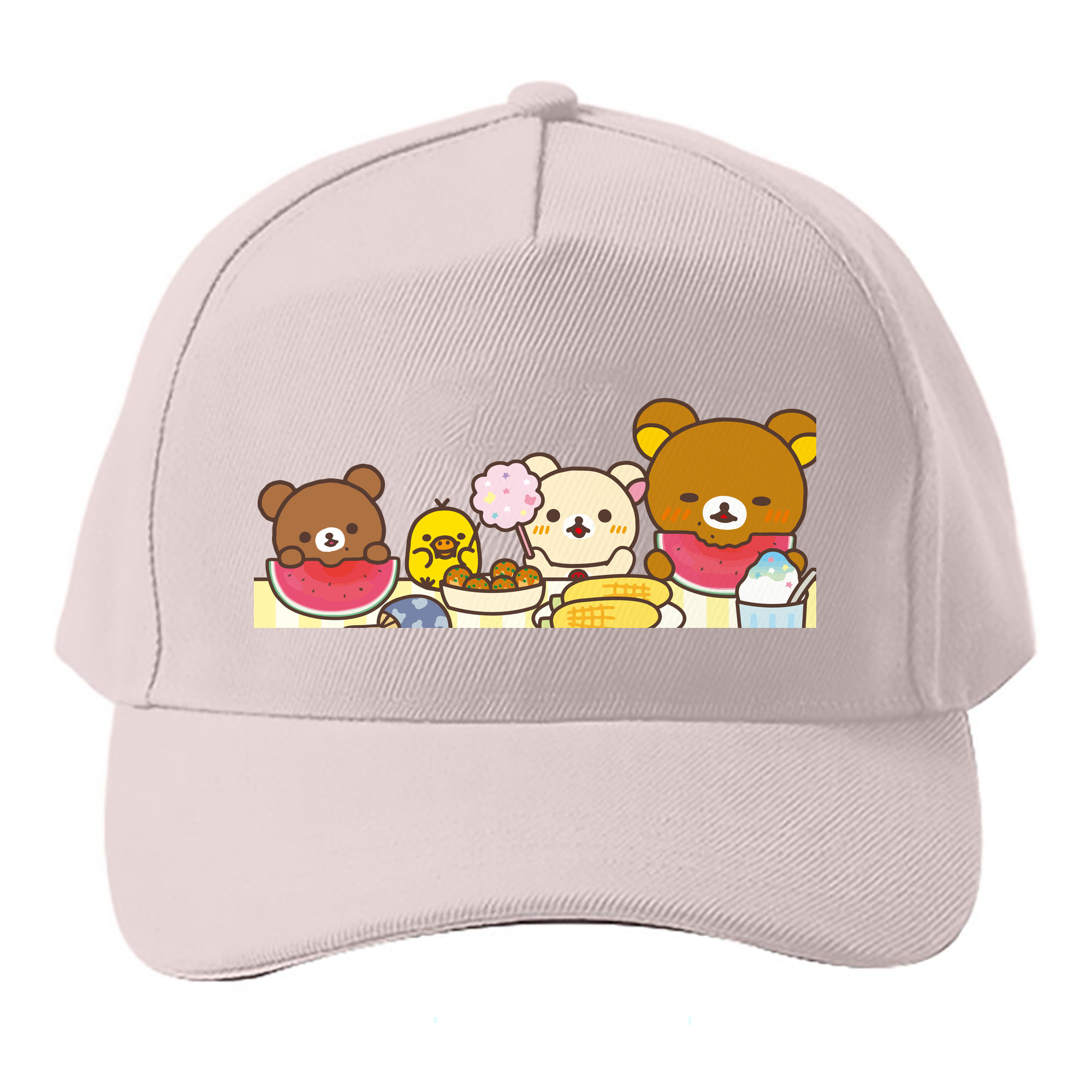 （画像用） リラックマ リラックマ キイロイトリ Rilakkuma Korilakkuma Kiiroitori ベースボールキャップ 綿100％ 男女兼用 帽子 スポーツ